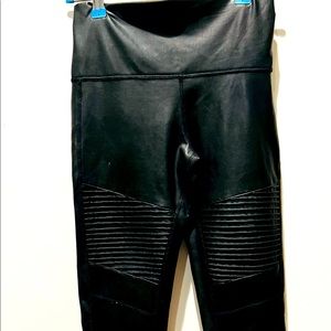 Seven for all mankind black faux leather pants